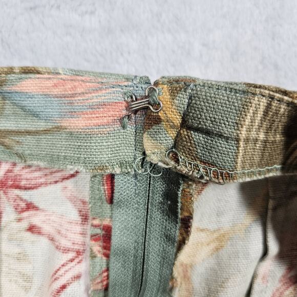 Vintage Pine Cove Midi Skirt Womens 2 Floral Cottagecore Artsy Straight Cotton - Picture 9 of 14